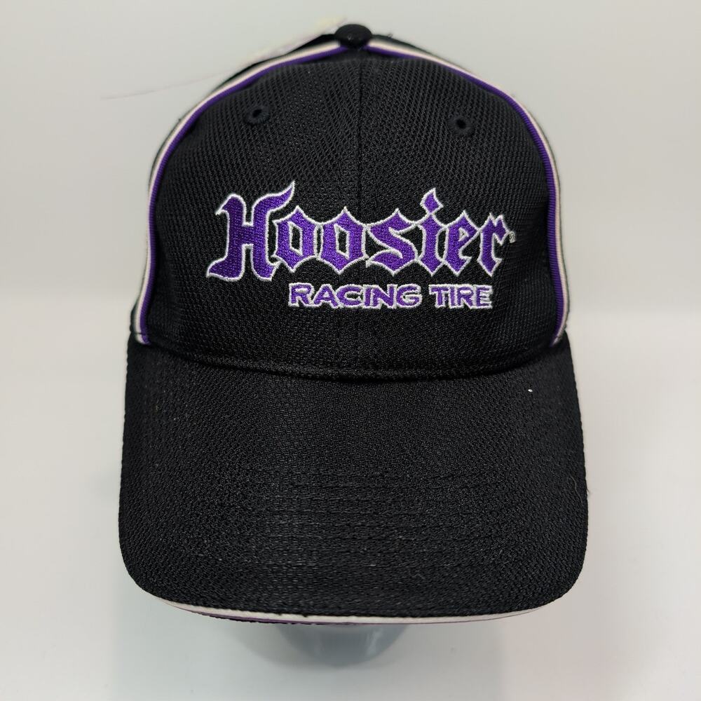 Hoosier Racing Tire Black Purple White Adjustable Baseball Cap Hat New with Tags